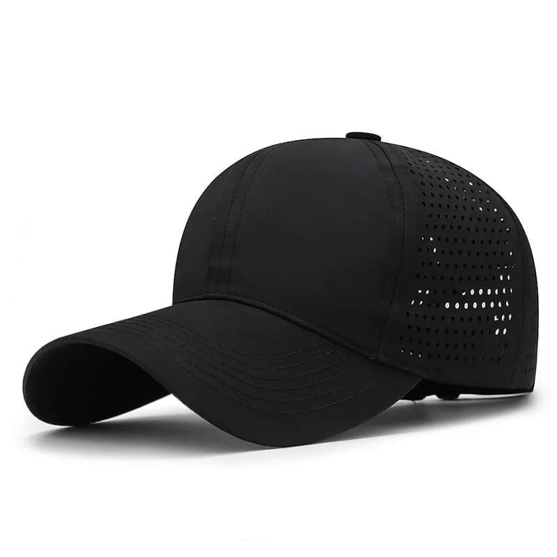 Casquette baseball mesh respirante unisexe - Léger couleur unie - Protection solaire ajustable pêche