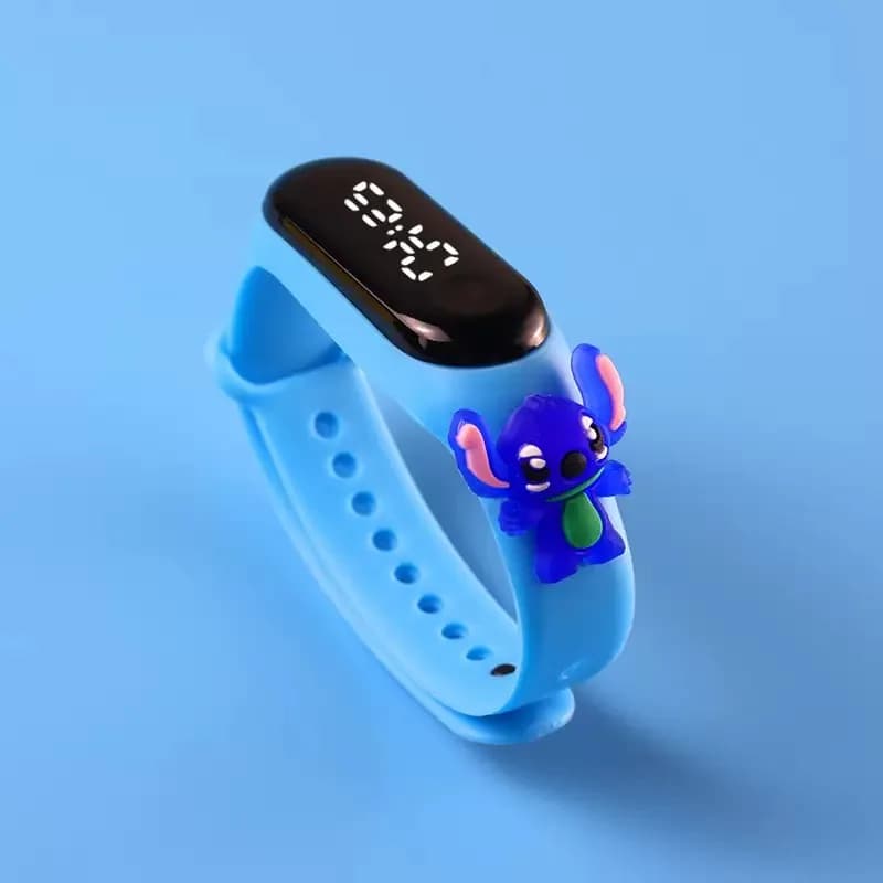 Montre enfants Disney Mickey électronique étanche bracelet LED tactile - Montre fille sport fashion