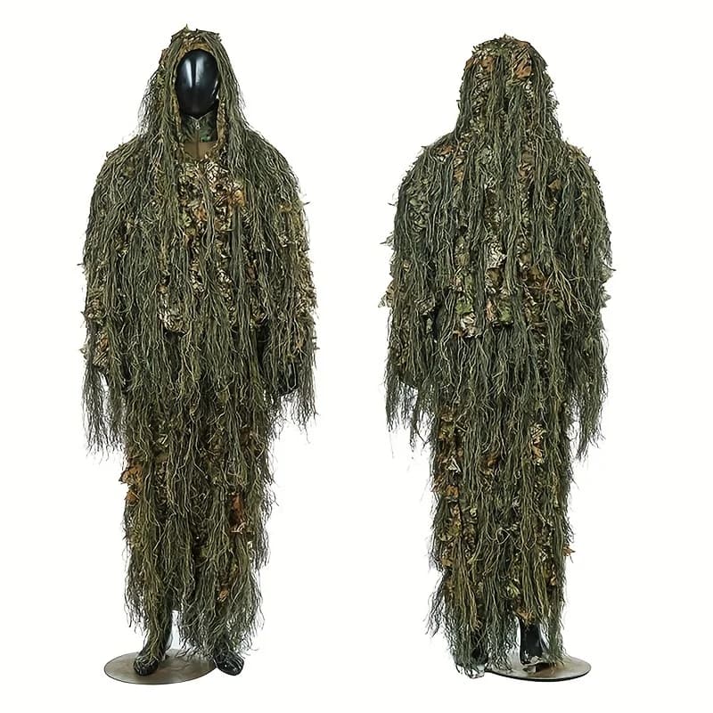 Combinaison ghillie adulte woodland 3D bionique - Tenue camouflage pêche photographie chasse