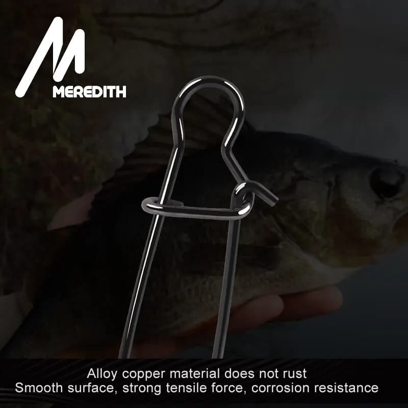 Snap pêche rapide 50 pièces avec mousquetons acier inoxydable et anneaux solides pour hameçons et leurres
