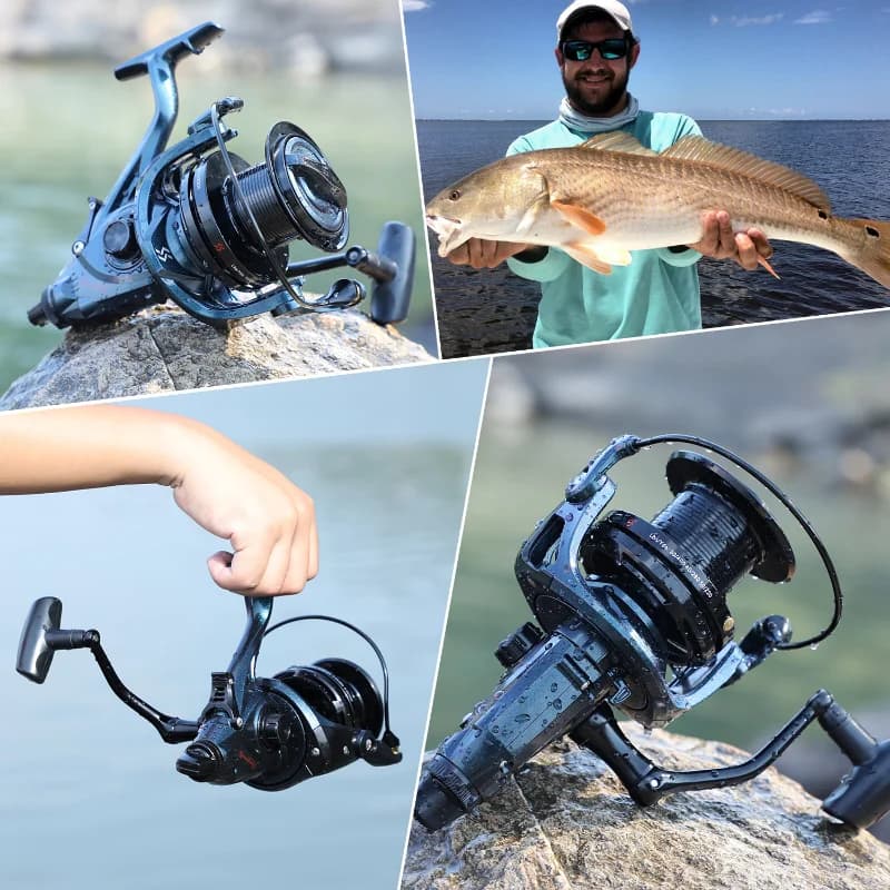 Moulinet spinning surfcasting Sougayilang full métal 13+1BB drague 25KG pour pêche traîne et surf mer