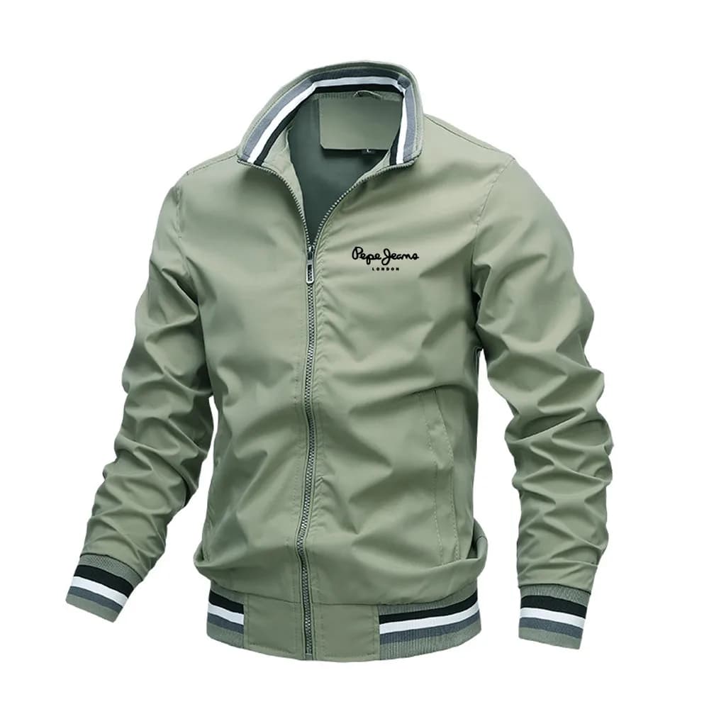 Veste bomber homme pêche waterproof col montant sport outdoor automne hiver pêche tous temps