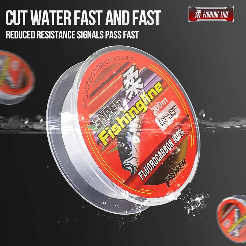 Ligne de pêche monofilament TAIYU 200 mètres résistante fluorocarbone 4-20LB pour tous poissons