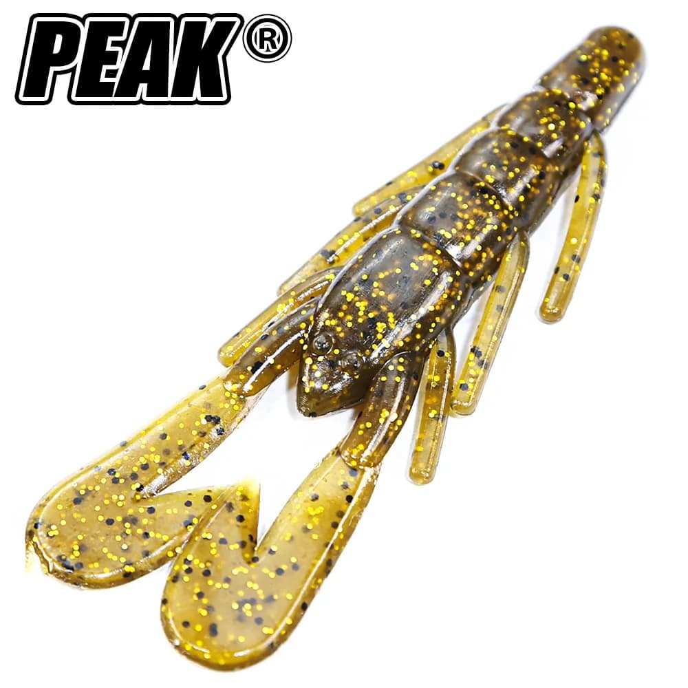 Lot de 6 leurres souples craws pour pêche du black bass - écrevisses soft plastic lure pêche carnassiers