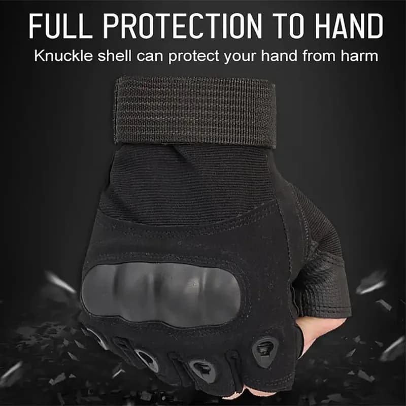 Gants tactiques doigts libres pour hommes - idéaux sports outdoor, tir, chasse et cyclisme