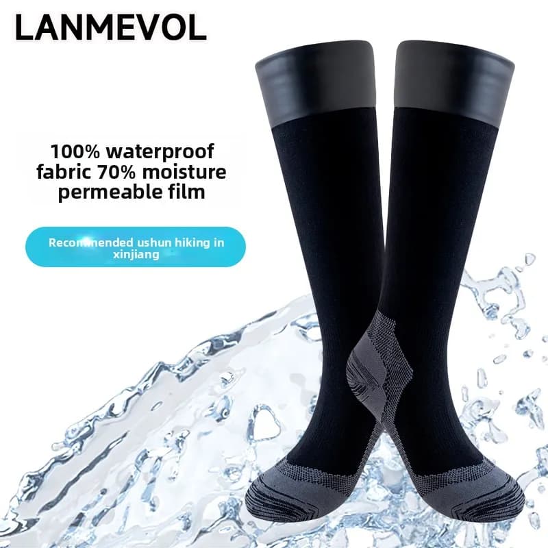 Chaussettes hautes étanches genou - Imperméables pour randonnée aquatique, pêche et ski