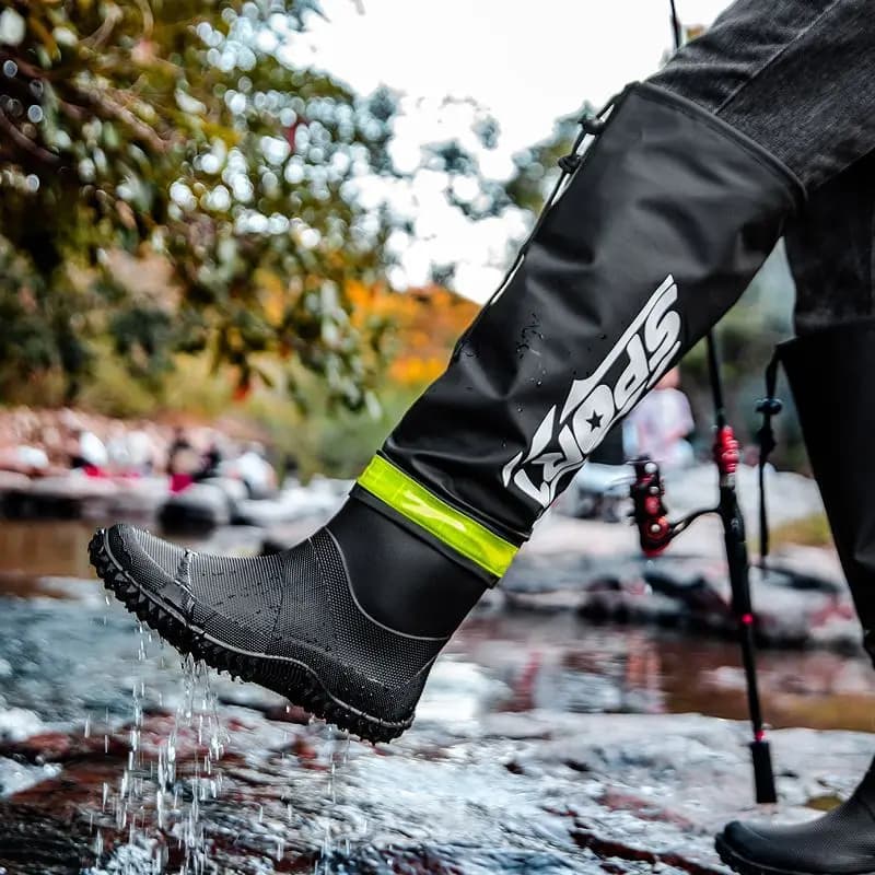 Bottes de pluie homme mode haut-de-gamme imperméables anti-dérapage couple pêche extérieur longue tige
