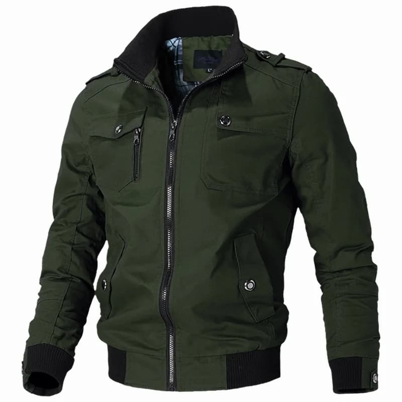 Veste militaire pêche travail doublée polaire tendance mode homme printemps automne