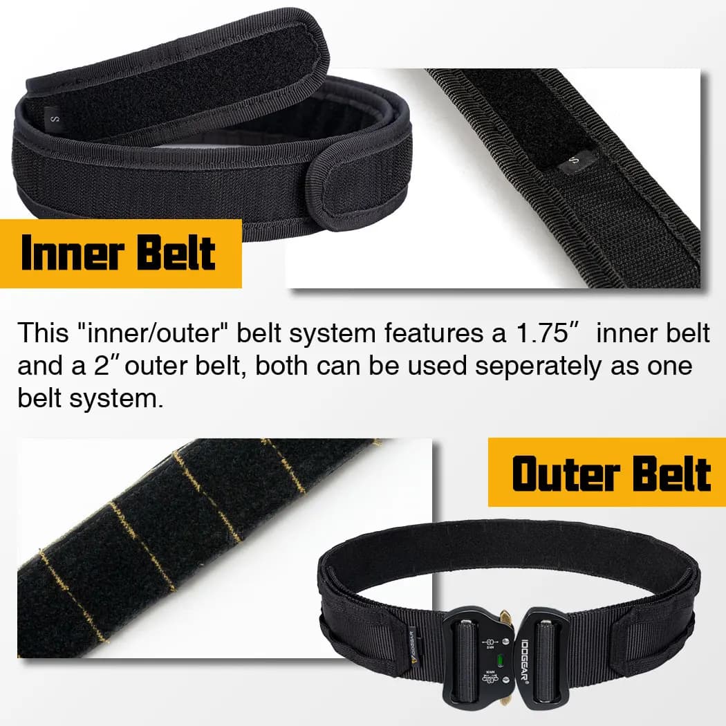 Ceinture tactique 2 pouces IDOGEAR - Boucle rapide MOLLE pour pêche et sports outdoor
