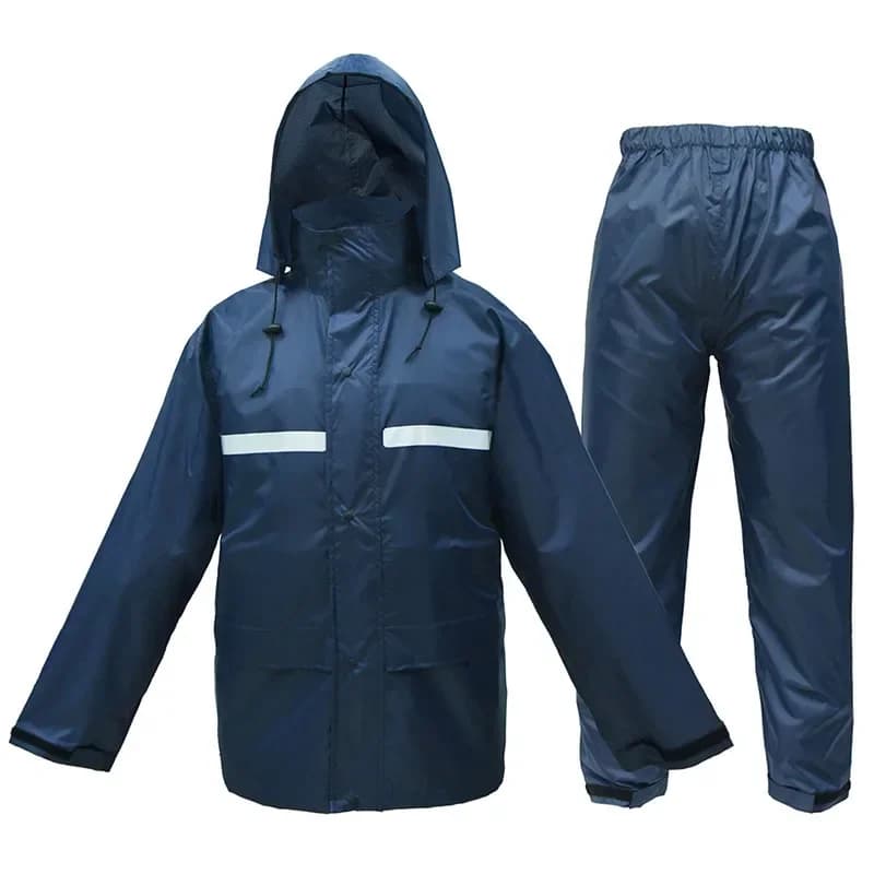 Veste et pantalon pluie camouflage 210T PU - Tenue pêche imperméable légère pour intempéries
