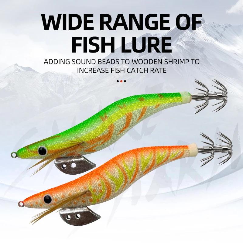 Leurre dur pêche crevettes lumineux 10 pièces - Appât wobbleur calmar pieuvre yeux 3D avec sac de transport
