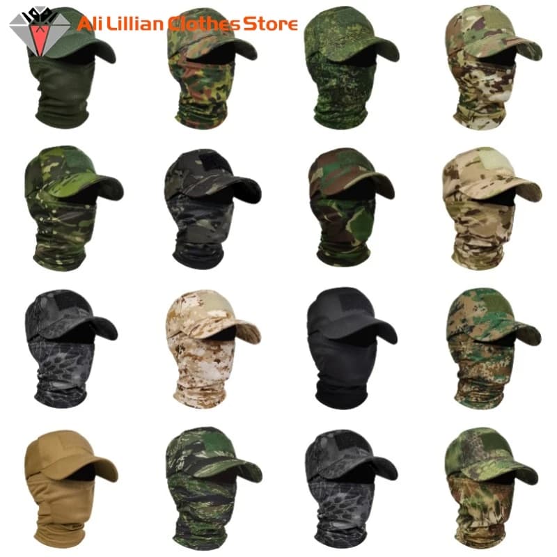 Casquette tactique camouflage pêche randonnée - Respirante avec cagoule intégrée protection solaire