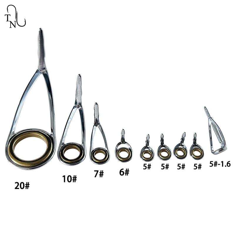 Kit 9 guides yeux canne pêche céramique acier inox TN20 réparation anneaux accessoires remplacement