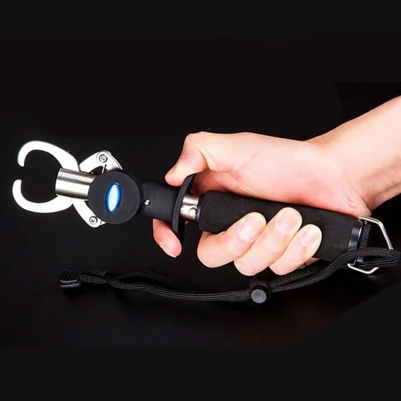 Pince coupe-grippe poisson pliable acier inox avec balance et mètre intégrés pour carpe et pêche