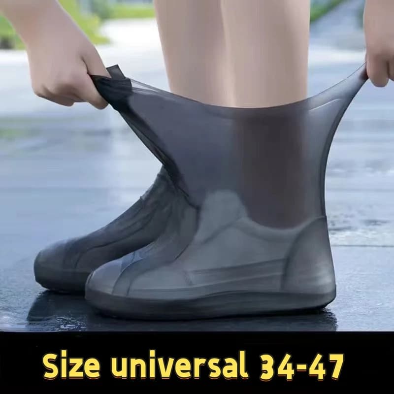 Protections imperméables pour chaussures en silicone - Paire de surchaussures anti-pluie extérieures