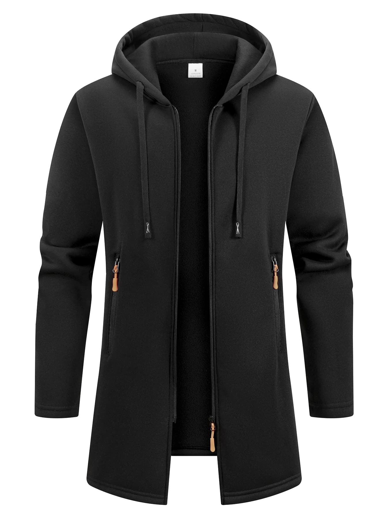 Sweat-shirt à capuche oversize homme épais chaud hiver pêche avec fermeture éclair confortable