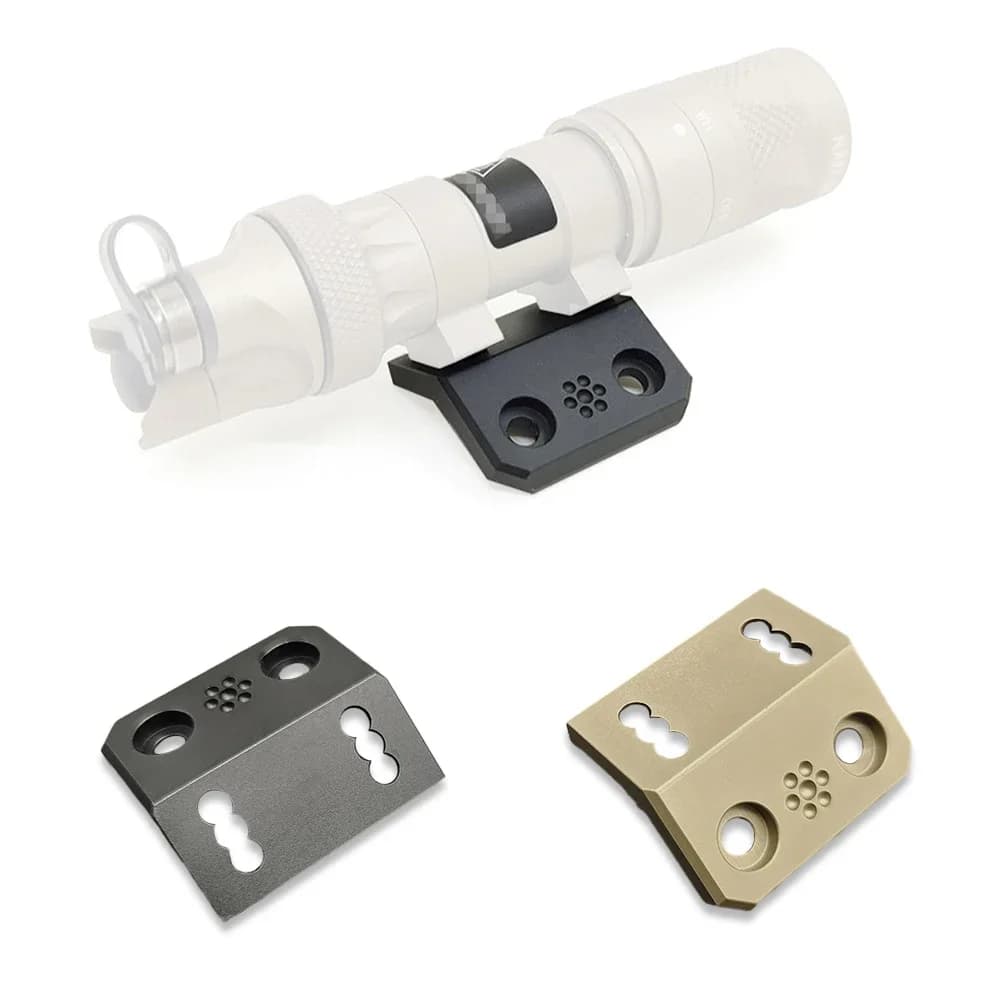 Support tactique M300/M600 pour lampe de pêche - Montage offset CNC pour rail Mlok