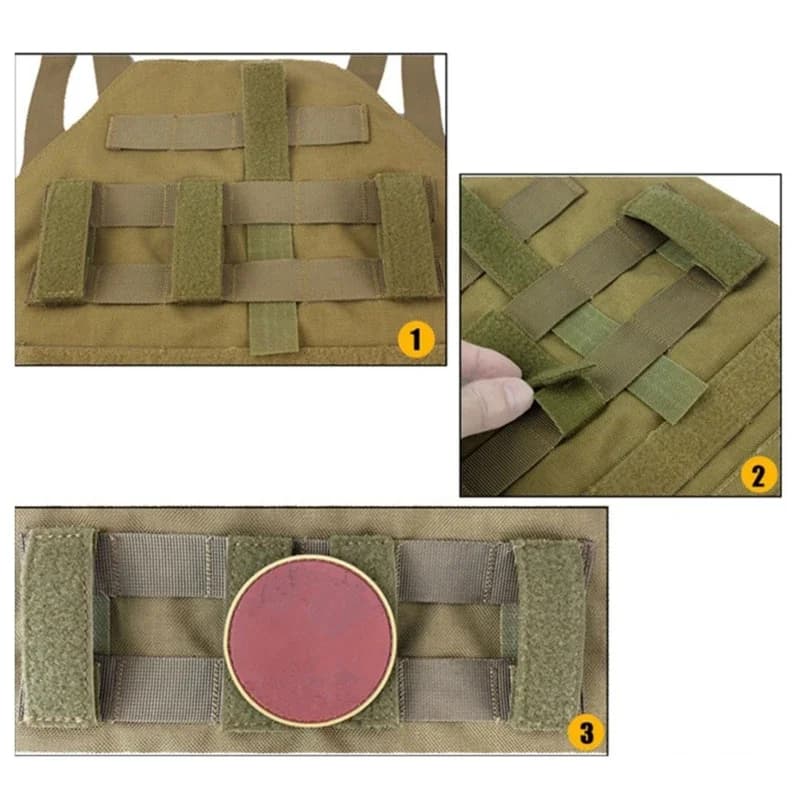 Adaptateur MOLLE pour patchs pêche tactique - Bandes convertisseuses Hook&Loop fixation facile