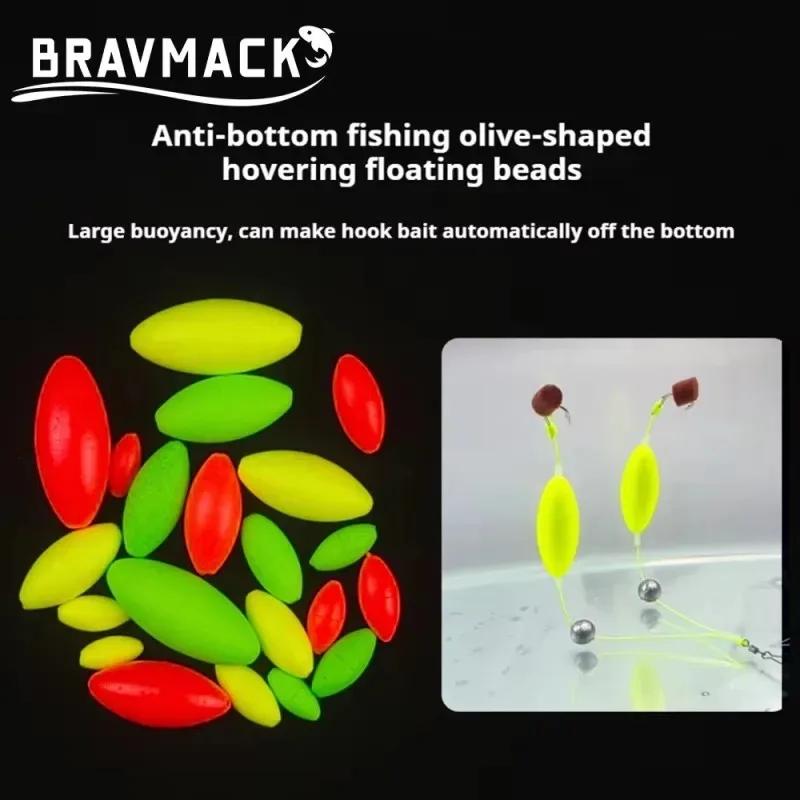 50 flotteurs de pêche en mousse olive haute qualité - Accessoires ligne spacieux pour pêche précise