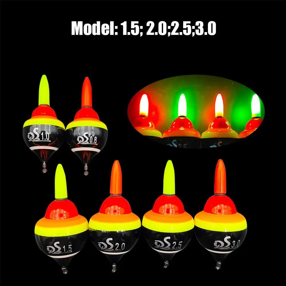 Flotteur de pêche lumineux pour rocher et mer, avec bâton inséré, accessoire de pêche côtier robuste