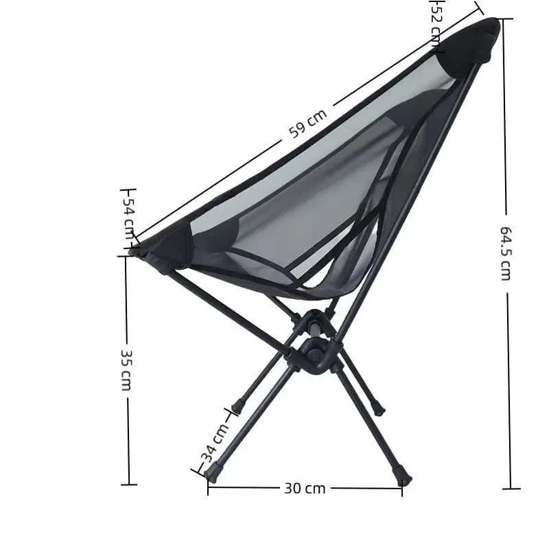 Fauteuil de pêche Moon Chair en aluminium 7075, respirant et anti-enfoncement pour camping extérieur