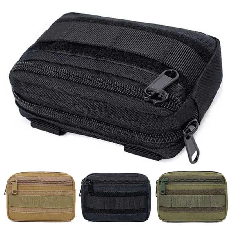 Ceinture tactique double couche MOLLE avec poche banane pour pêche et camping
