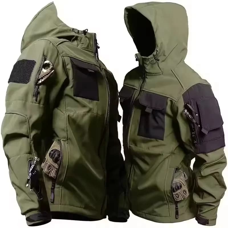 Nouvelle veste tactique militaire soft shell homme imperméable coupe-vent capuche automne hiver multi-poches