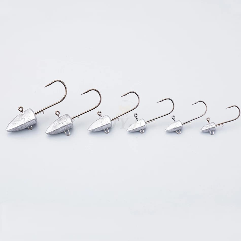 Hameçon Triangle Head NED avec leurre souple, 7 grammages de 3.5g à 28g pour la pêche aux leurres