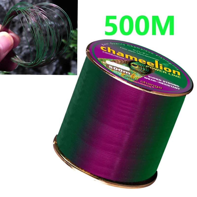 Ligne fluorocarbone caméléon 500m/1000m REDTOMATO - leader carpe changeant de couleur - pêche précise