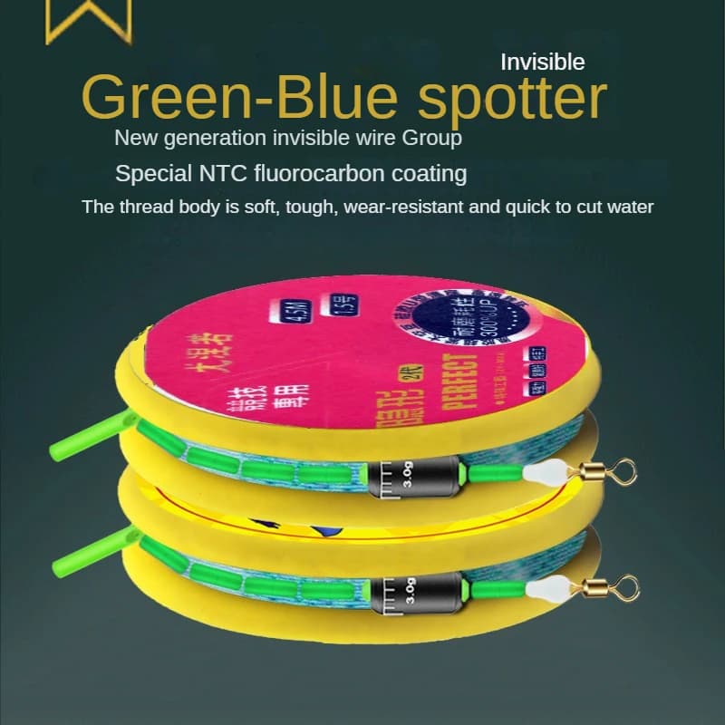 3 kits de ligne de pêche avec flotteur, plombs et émerillon - Nylon super résistant pour pêche sportive