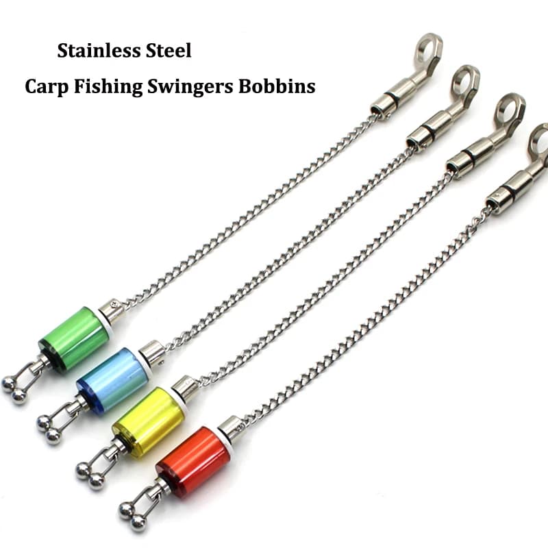 Indicateur de touche drop off avec chaîne inox pour pêche à la carpe et pêche au coup alarme