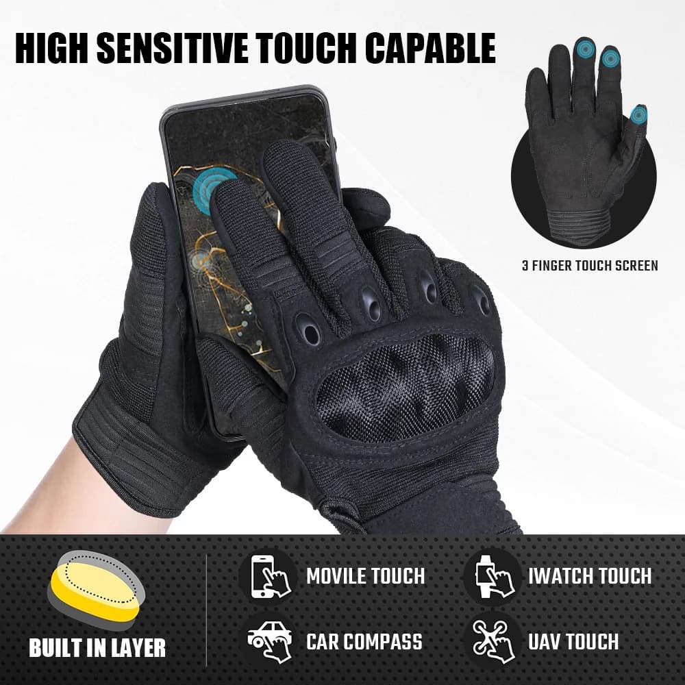 Gants tactiques écran tactile sports extérieur vélo randonnée pêche chasse coque dure anti-dérapage