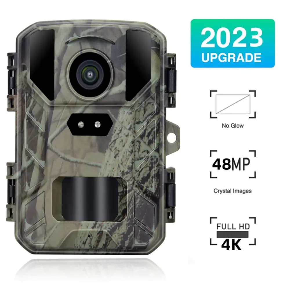 Caméra trail mini HD4K infrarouge faible lueur 48MP étanche IP66 pour piégeage game wildlife