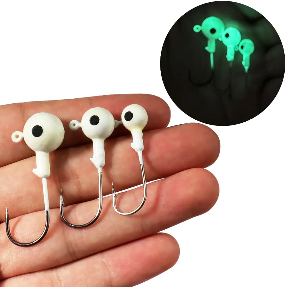 Hameçons leurres souples métal jig 3.5g-18g avec œil 3D - 10 pièces pour pêche carnassiers