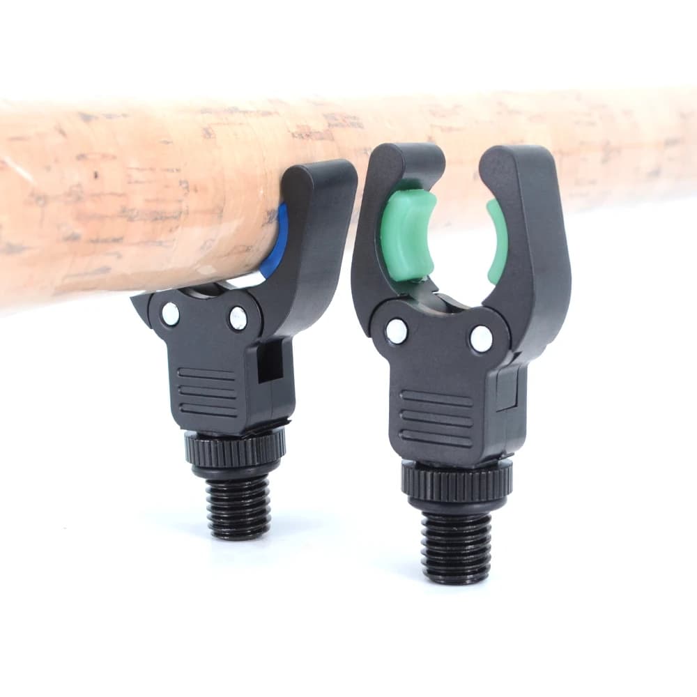 4 supports de canne tête et talon pour alarmes carpe avec pince plastique - Accessoire pêche nocturne
