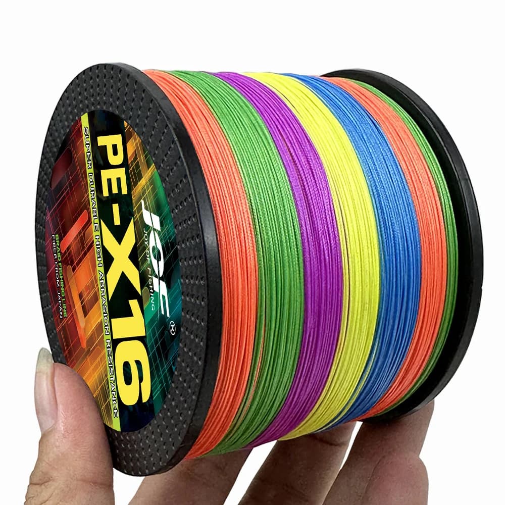 Ligne tressée 16 brins X16 super résistante 25-200LBS hollow core 100-1000M pour pêche sportive