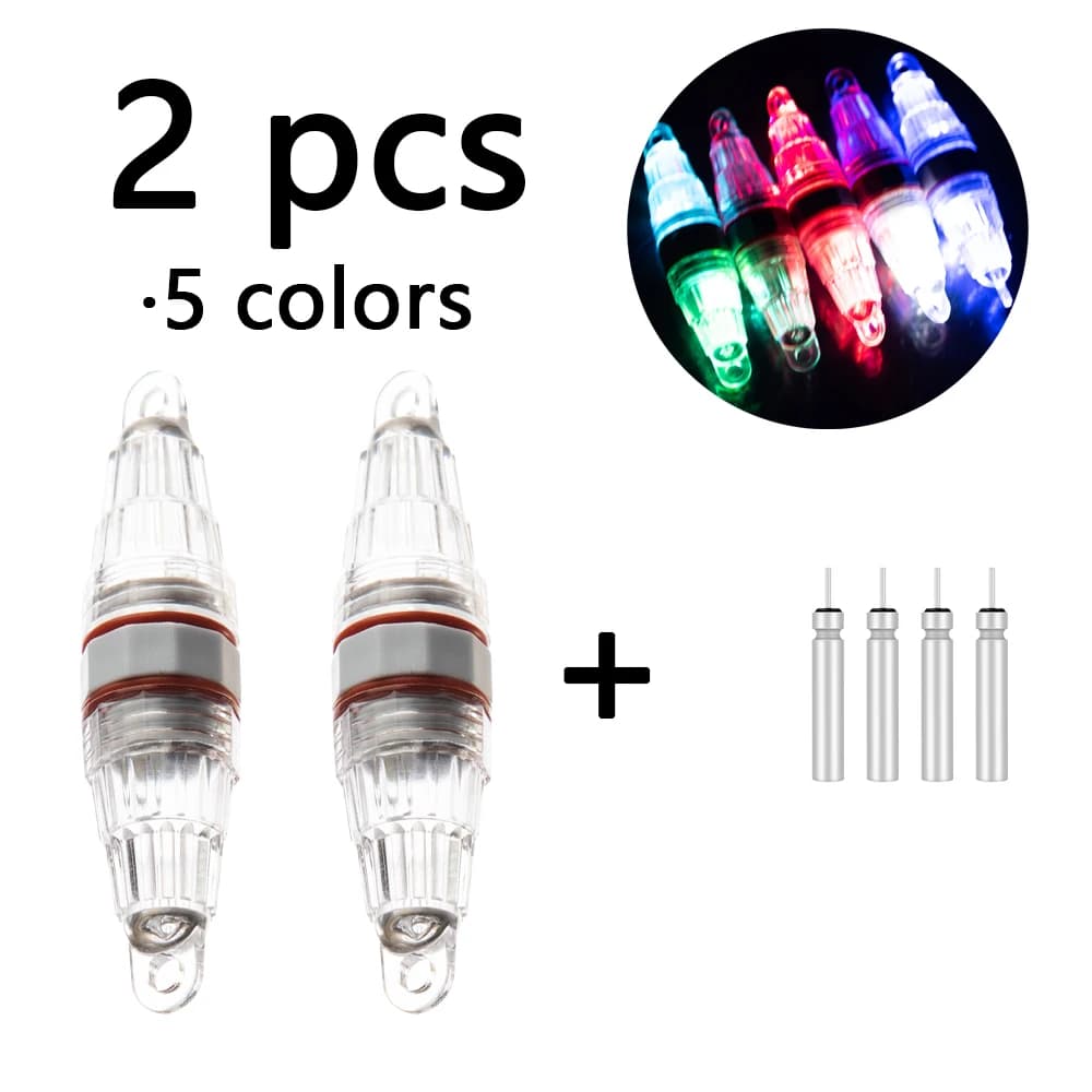 2 lampes LED clignotantes pour filet de pêche étanches IPX6 lumière appât pour poisson beltail