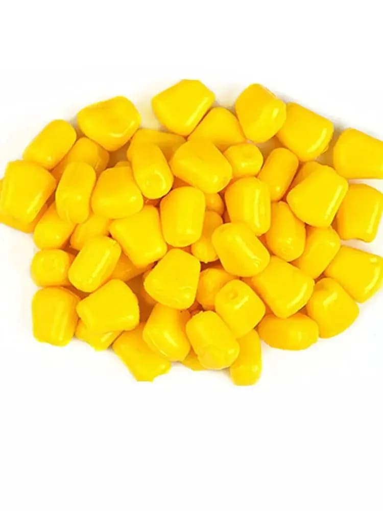 Appâts souples silicone maïs 50/100pc flottants parfum crème pour la pêche de la carpe