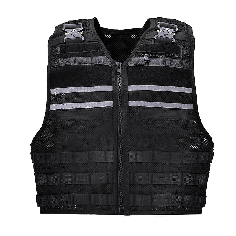 Gilet tactique Molle respirant et multifonction à maillage amovible pour pêche et duty