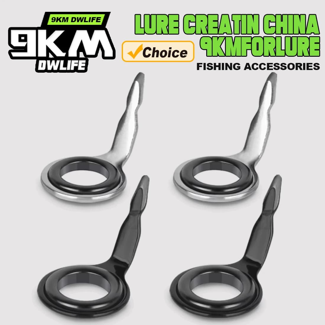 Kit anneaux guidage canne pêche 9KM 5~70 pièces réparation 1.5~6.8mm acier inox ceramique
