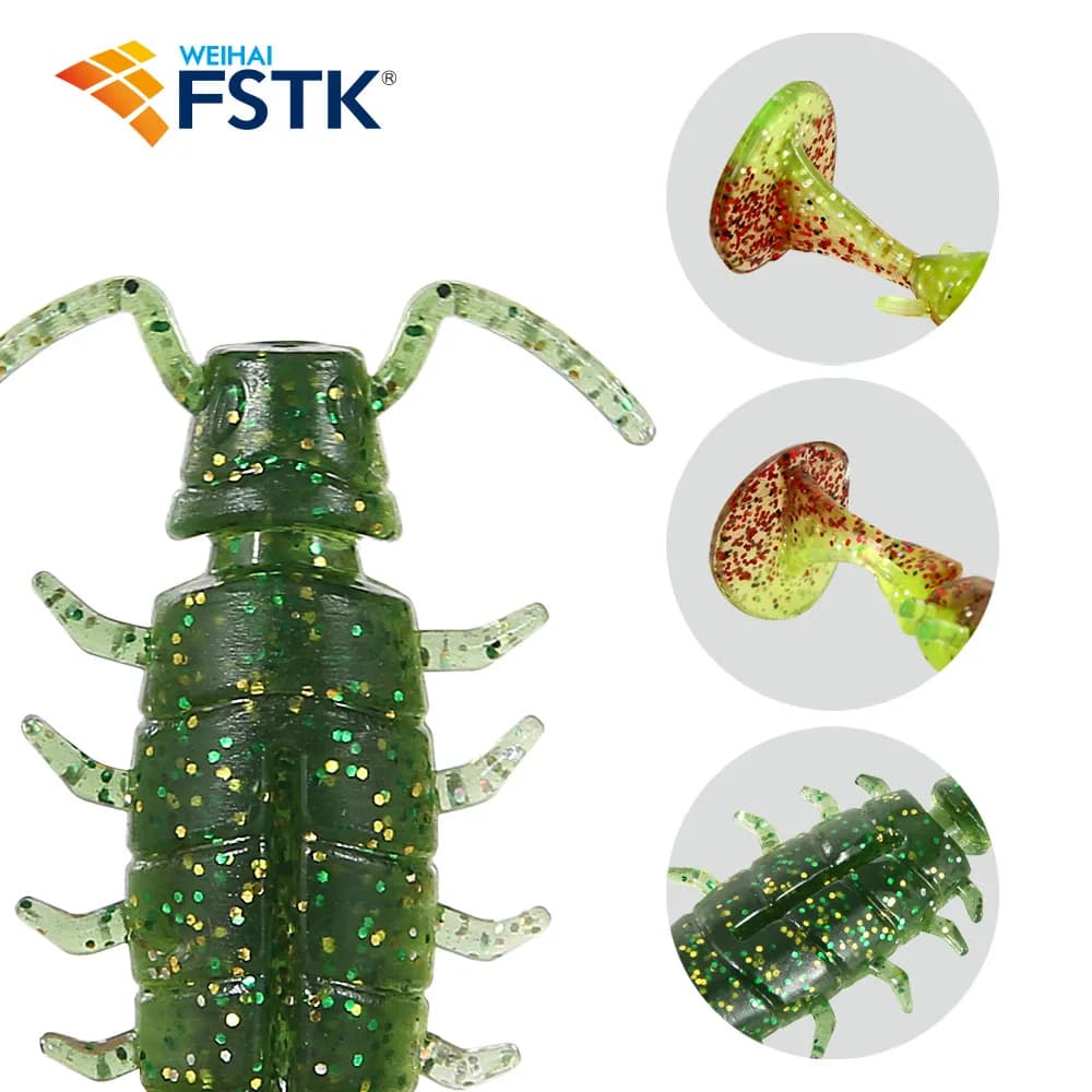 Leurres artificiels bass carpe perche alien bug senteur crevettes appâts plastique souple
