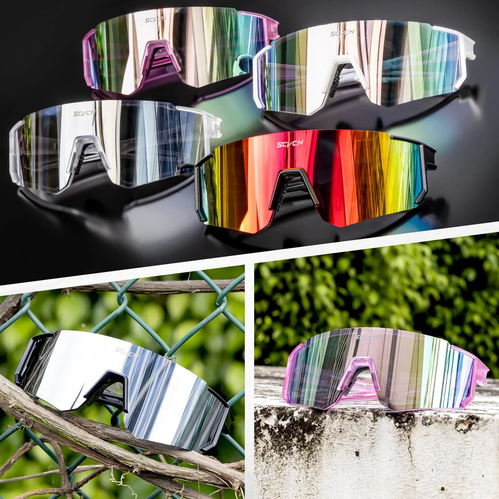 Lunettes de pêche SCVCN anti-UV400 - Protection neige et activités outdoor pour pêcheurs actifs