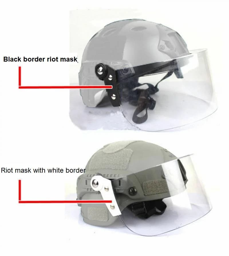 Masque facial tactique transparent anti-vent - Protection visage pour casque pêche airsoft