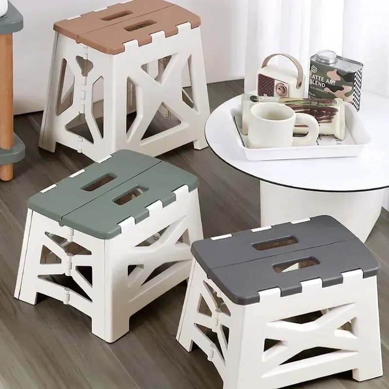 Tabouret pliant plastique polyvalent pour pêche - siège camping léger et pratique