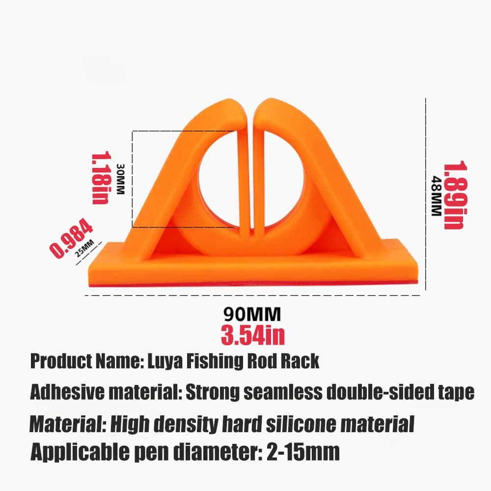 Support de canne à pêche sans perçage - Porte-cannes en silicone robuste et facile à installer