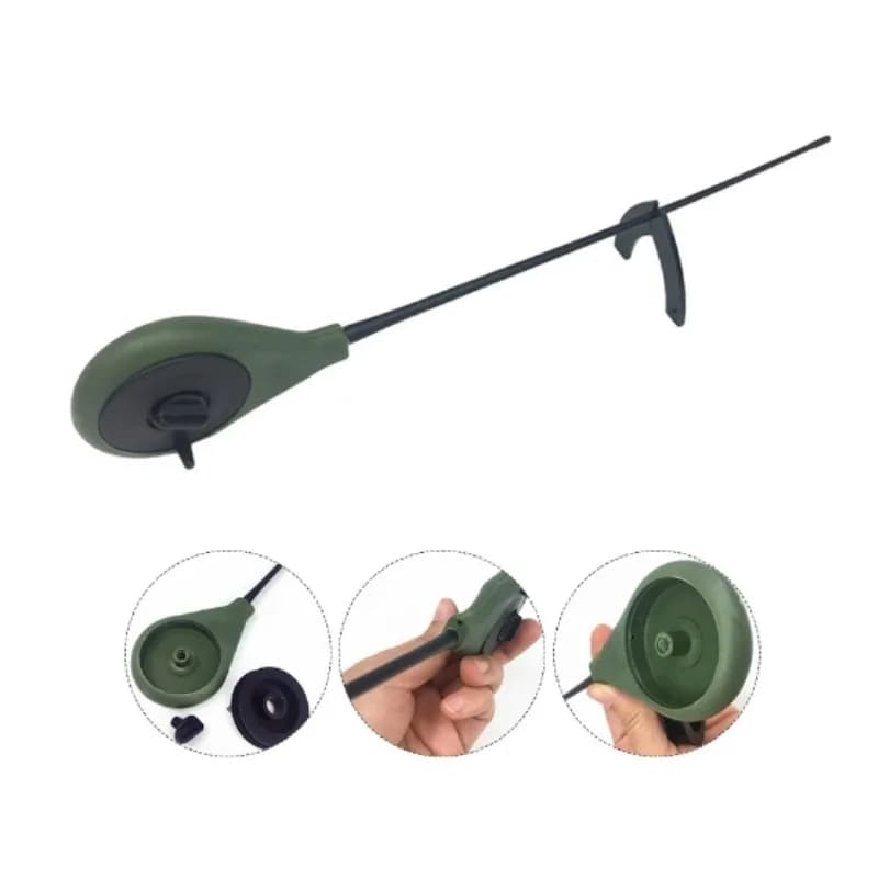 Canne à pêche poche ultra courte 18.5cm - Support portable pêche hivernale mer extérieur