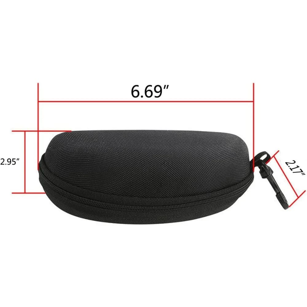 Étui rigide lunettes de natation avec clip - Boîtier zippé portable pour équipement aquatique