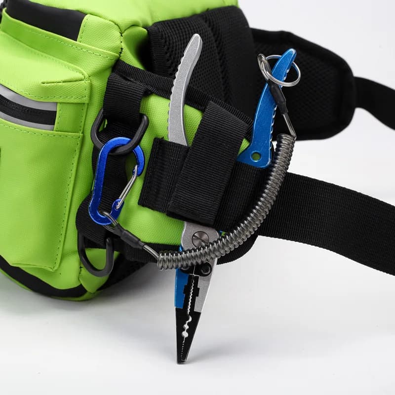 Sac banane pêche homme molle multi-poches pour leurres, chasse, randonnée, vélo et running - pratique
