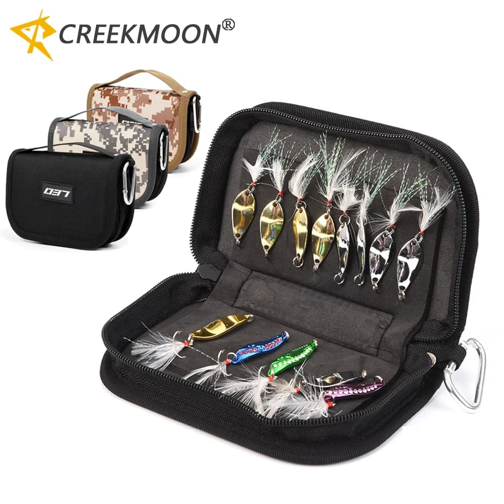 Boîte de rangement leurres pêche multi-usages - Organisateur métal sequins pour truites et bass