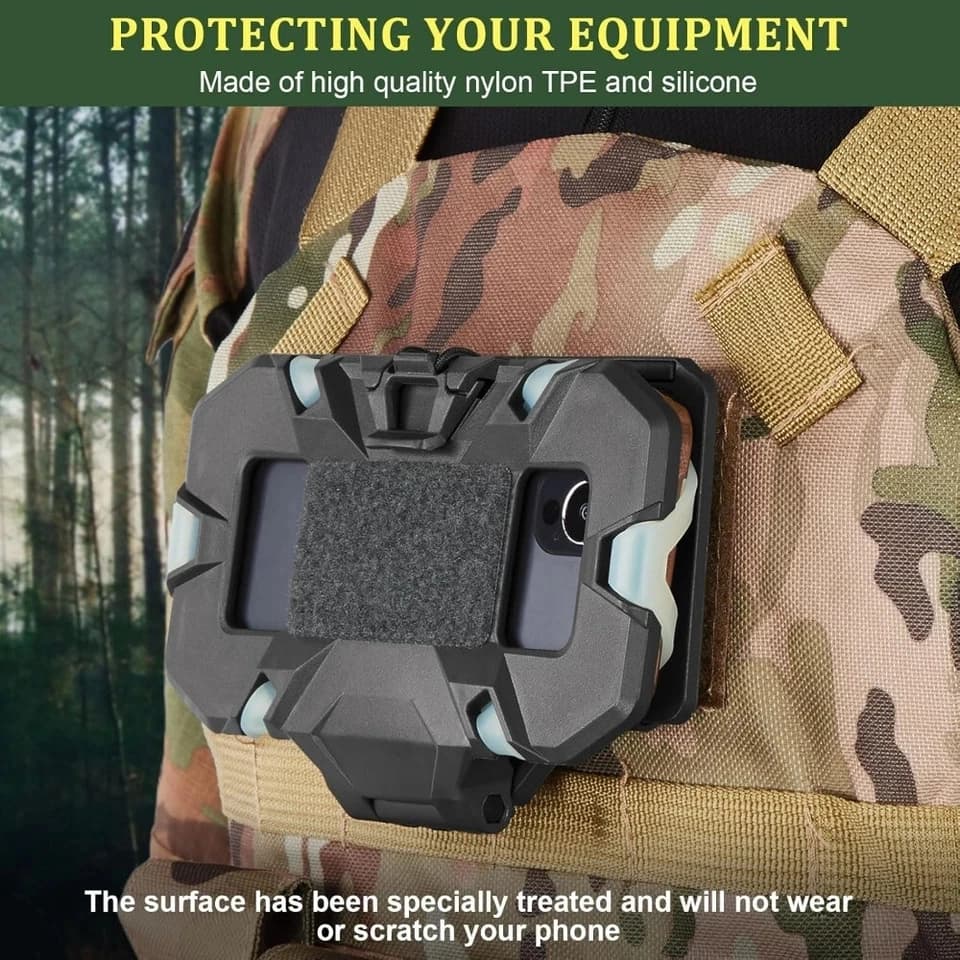 Panneau de navigation pliable MOLLE extérieur - Étui à carte avec support téléphone pour pêche